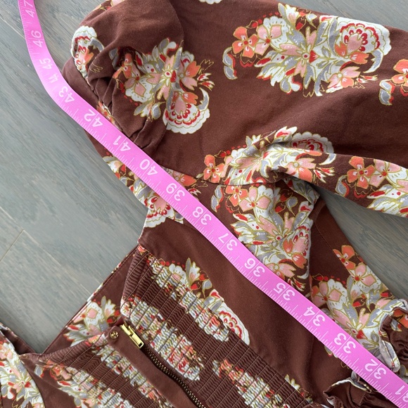 Cara Cara Blue Hill Midi Dress Brown Paisley Print - Size 0 - Picture 12 of 13
